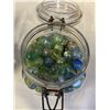 Image 4 : BOX OF JARS AND MARBLES