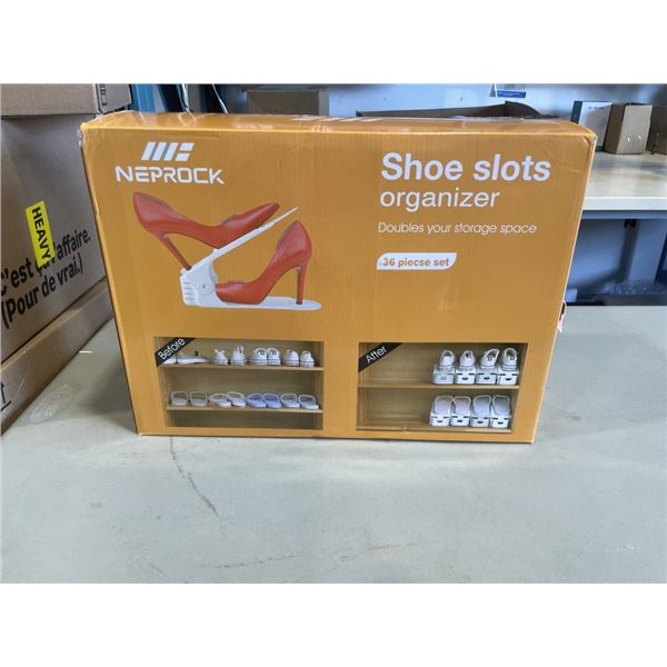NEW 36PC SHOE SLOTS ORGANIZER SET