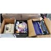 Image 1 : 2 BOXES OF GIFT BAGS AND BIN OF PARTY STREAMERS