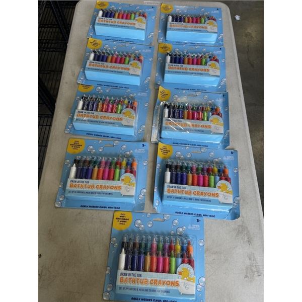 9 NEW 24 PC BATHTUB CRAYON SETS