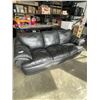 Image 1 : BLACK LEATHER SOFA