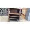 Image 2 : ANTIQUE WALNUT TELEPHONE TABLE / BOOK SHELF