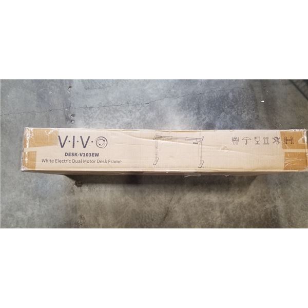 VIVO WHITE ELECTRIC DUAL MOTOR DESK FRAME