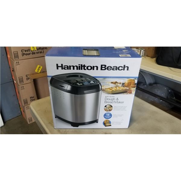 HAMILTON BEACH ARTISAN DOUGH AND BREAD MAKER - TESTED WORKING, RETAIL $149
