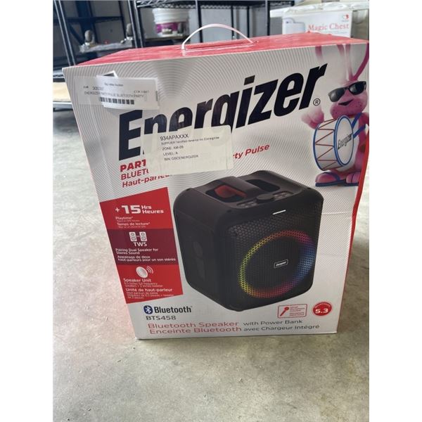 ENERGIZER PARTY PULSE BLUETOOTH PARTY SPEAKER W/ POWER BANK AND WIRELESS MIC (BT458) - TESTED WORKIN