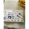 Image 2 : AS NEW YELLOW 75FT LIFE SUPPLY LIGHTED INDOOR OUTDOOR HEAVY DUTY EXTENSION CORD, 14AWG