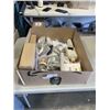 Image 1 : ASSORTED OVERSTOCK HARDWARE AND SHOP ITEMS, UINCLDUING SHELF PINS, LUBE, SOFT CLOSE DOOR DAMPERS AND