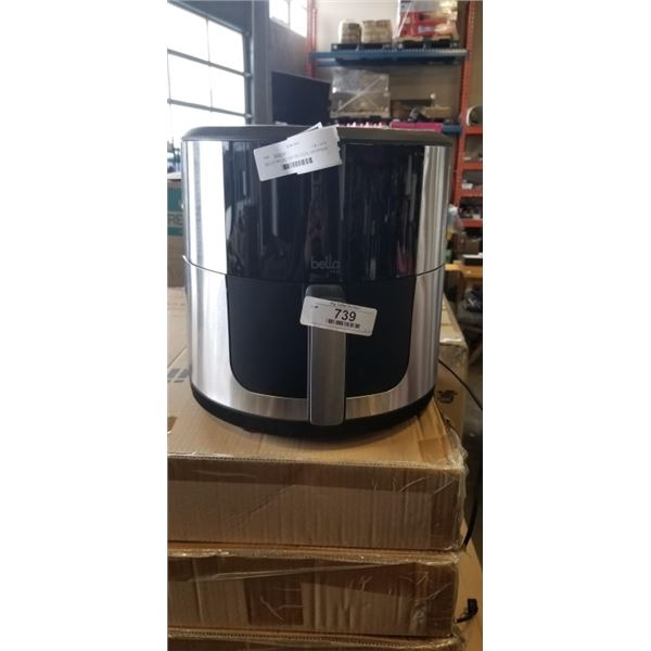 AS NEW BELLA PRO 8QT SMART CRISP DIGITAL AIR FRYER W/ EVERGOOD CERAMIC - TESTED WORKING, RETAIL $159