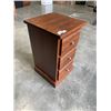 Image 2 : SOLID WOOD 3 DRAWER SIDE TABLE