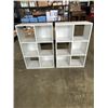 Image 1 : 2 WHITE CUBICLE DISPLAY SHELVES