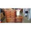 Image 1 : 5 DRAWER SOLID WOOD HIGHBOY DRESSER AND NIGHTSTAND