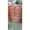 Image 3 : 5 DRAWER SOLID WOOD HIGHBOY DRESSER AND NIGHTSTAND