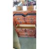 Image 4 : 5 DRAWER SOLID WOOD HIGHBOY DRESSER AND NIGHTSTAND