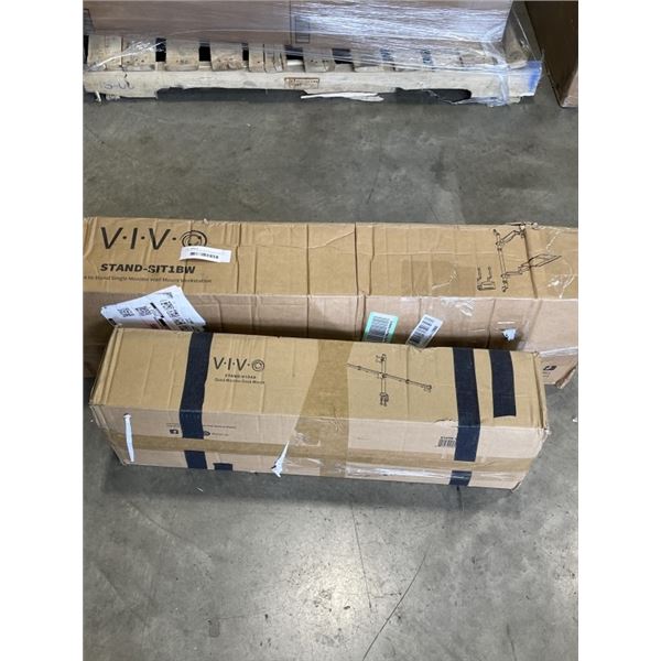 VIVO SIT TO STAND MONITOR WALL MOUNT WORKSATTION AND VIVO QUAD DESK MOUNT