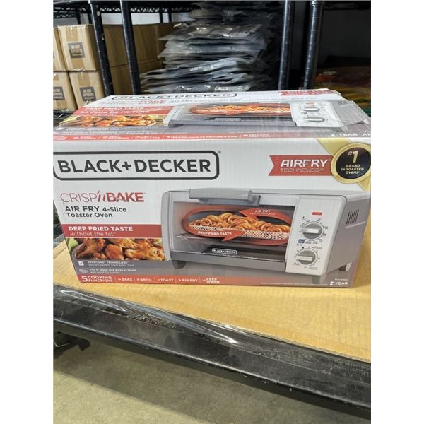 BLACK AND DECKER 4-SLICE AIR FRY TOASTER OVEN - TESTED WORKING, RETAIL $179
