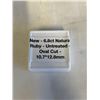 Image 2 : NEW 6.8CT NATURAL RUBY, UNTREATED, OVAL CUT