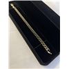 Image 2 : NEW 14K GOLD PLATED 7.5MM CUBAN LINK BRACELET, 8" LONG