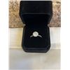 Image 2 : NEW S925 1.0CT MOISSANITE STONE LADIES HALO RING, SIZE 7, MOUNTED IN 925 STERLING SILVER W/ WHITE GO