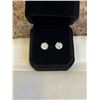 Image 2 : NEW PLATINUM PLATED 2.0CT EACH MOISSANITE STONE STUD EARRINGS, D-VVS1, GRA REPORT (TESTS POSITIVE W/
