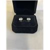 Image 3 : NEW PLATINUM PLATED 2.0CT EACH MOISSANITE STONE STUD EARRINGS, D-VVS1, GRA REPORT (TESTS POSITIVE W/