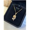 Image 2 : NEW 18K GOLD PLATED 28.0MM ROSE NECKLACE, CHAIN 21" LONG