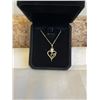 Image 1 : NEW 14K GOLD 0.5CT HEART CUT SIMULATED DIAMOND (CZ) NECKLACE, ADJUSTABLE 18-19"