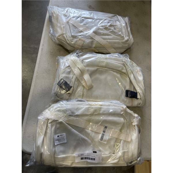 3 NEW WHITE LIGHT WEIGHT SCHOOL BACK PACKS