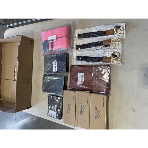 NEW BIFOCAL READING SUNGLASSES, RFID WALLETS AND CASES, KEYCHAINS AND PINK BUCKLE STRAPS