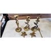 Image 2 : LOT OF BRASS CANDLE HOLDERS
