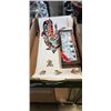 Image 3 : TRAY OF NEW PORCELAIN FLOWER VASE SETS AND PACIFIC COAST INDIAN ART SERIES POSTERS