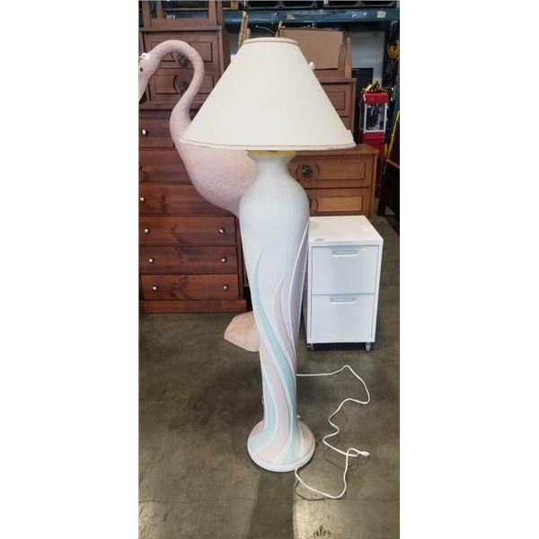LARGE DECORATIVE POTTERY FLOOR LAMP