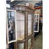 Image 4 : 2 PIECE ORNATELY PAINTED DISPLAY CABINET WITH BOWED GLASS DOORS