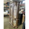 Image 6 : 2 PIECE ORNATELY PAINTED DISPLAY CABINET WITH BOWED GLASS DOORS