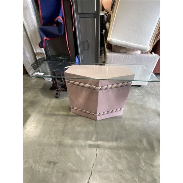 GLASS TOP SOFA TABLE