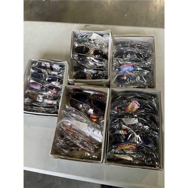 5 BOXES OF NEW SUNGLASSES