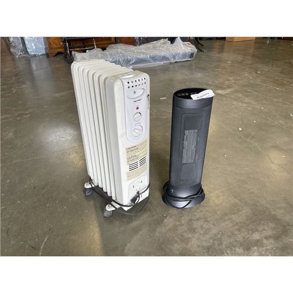 OIL HEATER AND ELECTRIC HEATER