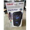 Image 1 : TOSHIBA TY-ASC65B WIRELESS BLUETOOTH PARTY SPEAKER W/ WIRELESS MIC - TESTED WORKING, RETAIL $189