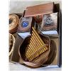 Image 3 : VINTAGE HAND MADE WOODEN ITEMS INCLDUING FLASK, BOXES ETC