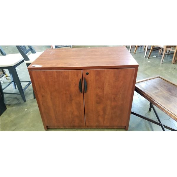 2 DOOR OFFICE CABINET AND HP PRINTER