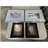 Image 1 : 2 COLLECTIBLE BLACK AND WHITE CAT PICTURES AND 2 PRINTS