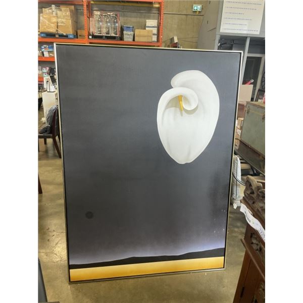 KENNY STEVEN 49 X 67 INCH FLOATING CALLA LANDSCAPE OIL PAINTING