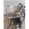 Image 6 : GLASS TOP PATIO DINING TABLE W/ 4 CHAIRS