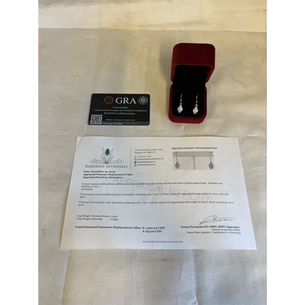 1.00 CT GRA CERTIFIED ROUND BRILLIANT CUT MOISSANITE STONES VVS D COLOR WITH 40 ROUND BRILLIANT CUT 