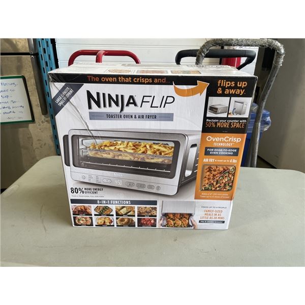 NINJA FLIP 8-IN-1 TOASTER OVEN AIR FRYER - TESTED WORKING, RETAIL $189