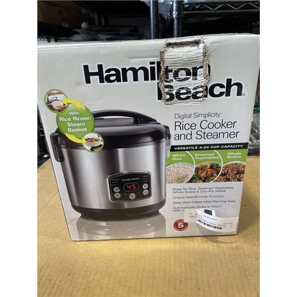 HAMILTON BEACH RICE COOKER - TESTED WORKING