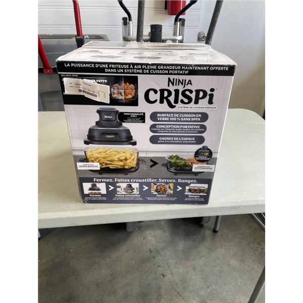 NINJA CRISPI 4-IN-1 PORTABLE GLASS COOKING SYSTEM - TESTED WORKING, RETAIL $189