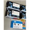 Image 2 : 5 HP COLOUR INK CARTRIDGES 130ML FOR HP DESIGNJET SERIES PRINTER - RETAIL OVER $450