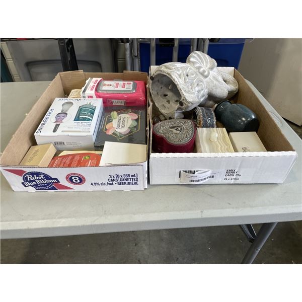 2 TRAYS OF VANITY AND BEAUTY ITEMS