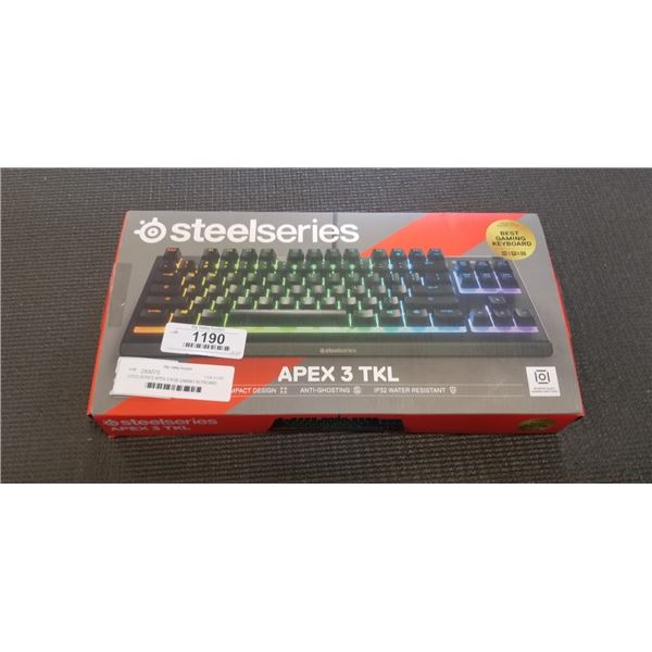STEELSERIES APEX 3 RGB GAMING KEYBOARD - TESTED WORKING