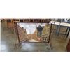 Image 1 : VILLAGE SCENE OIL PAINTING FIRE SCREEN ON STANDS
